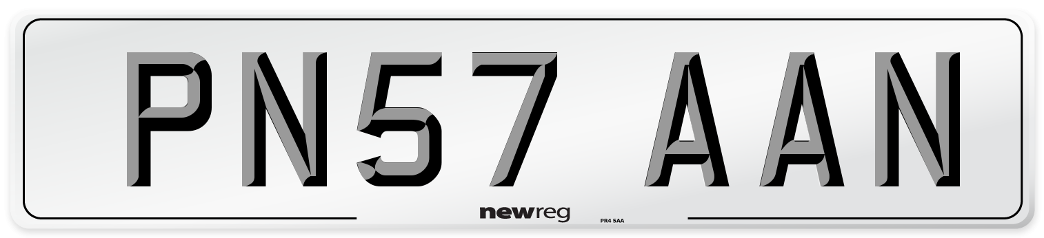 PN57 AAN Number Plate from New Reg